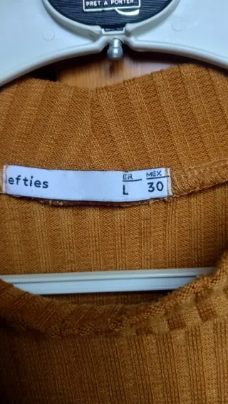 Top Lefties manga larga cuello alto mostaza T.L