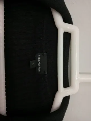 Jersey Calvin Klein cuello polo pico negro M