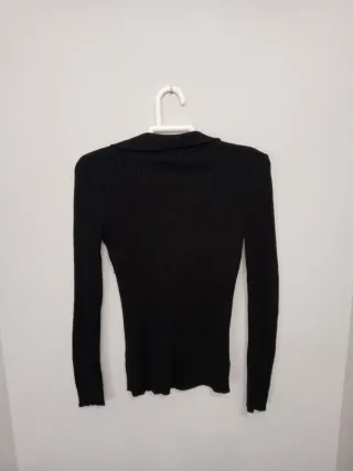 Jersey Calvin Klein cuello polo pico negro M