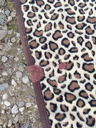 Coperta vintage leopardata in pile