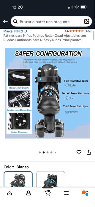 Patines Roller Quad Niños Ajustables