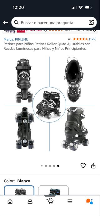 Patines Roller Quad Niños Ajustables