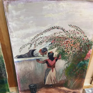 2 Cuadros Pintura Antigua Madera S. XVIII