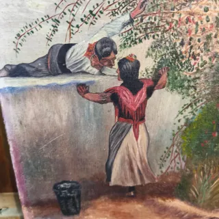 2 Cuadros Pintura Antigua Madera S. XVIII