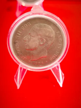 Dos duros Alfonso XII plata 1875 y 1885