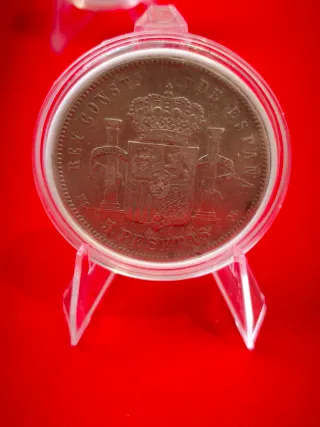 Dos duros Alfonso XII plata 1875 y 1885