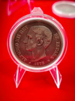 Dos duros Alfonso XII plata 1875 y 1885