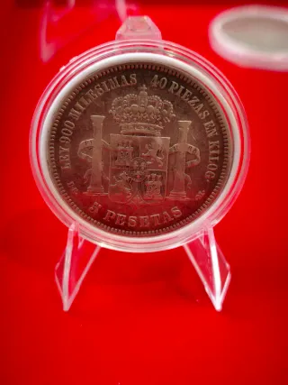 Dos duros Alfonso XII plata 1875 y 1885