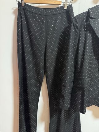 Conjunto pantalones y blazer diamantitos