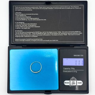 Anillo Oro Amarillo y Blanco 18K, 1.11gr T-10