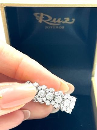 Anillo Oro Blanco 18kts Ruz Joyeros Diamantes