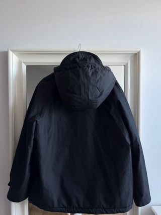 Parka Zara Negra con Capucha Talla M
