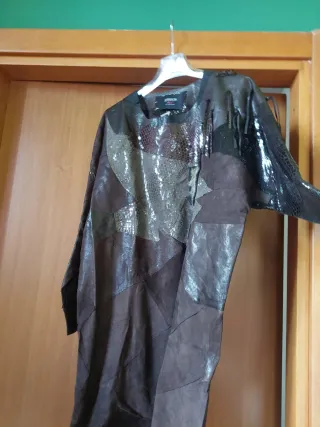 Blusa/vestito pelle vintage anni '80