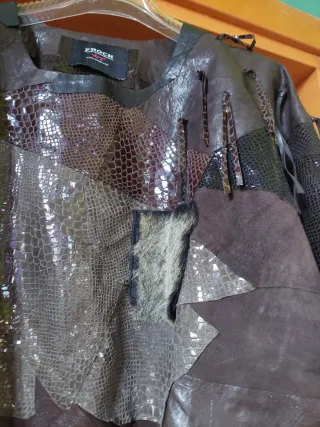 Blusa/vestito pelle vintage anni '80