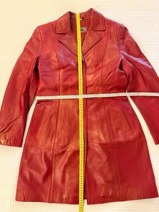 Chaqueta de Piel Roja Vintage T.L (40-42)
