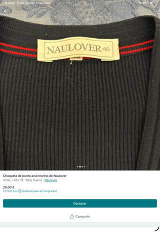 Chaqueta Naulover azul marino con ancla