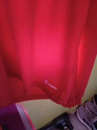 Polo Adidas manga larga rojo Talla L