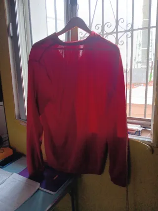 Polo Adidas manga larga rojo Talla L