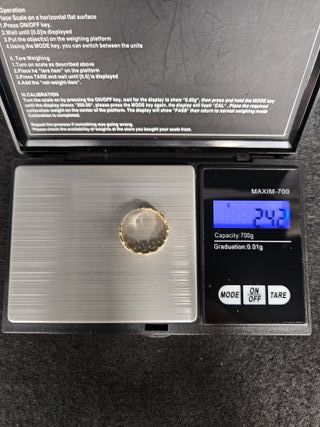 Anillo Oro 18K Bismark 2,42gr T-15