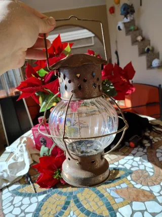 Lampada vintage vetro e metallo