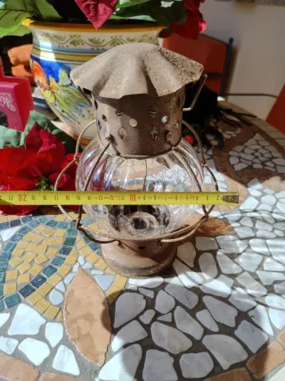 Lampada vintage vetro e metallo