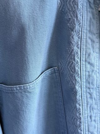 Camisa Zara oversize bordados geométricos L