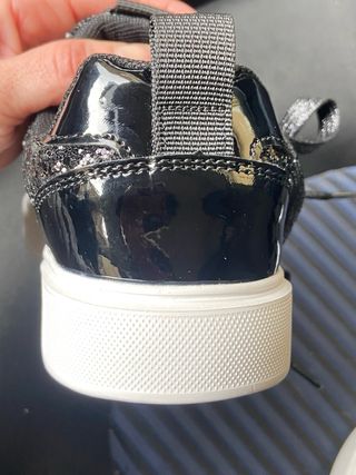 Scarpe glitter nere e argento