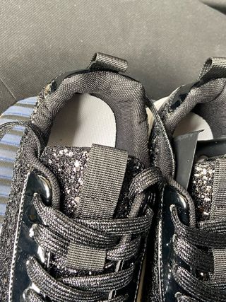 Scarpe glitter nere e argento