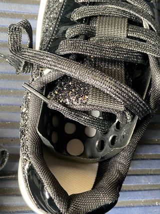 Scarpe glitter nere e argento