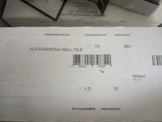 Azulejos blancos rectangulares