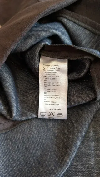 Vestido Paz Torras Antelina Gris Talla M-L