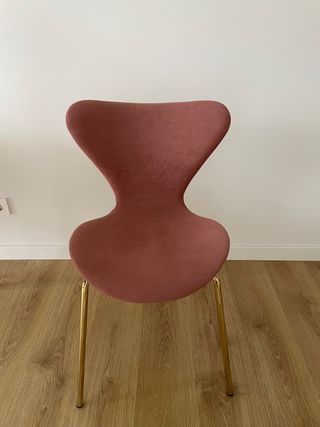 Set 4 Sillas Sklum Rosas Terciopelo