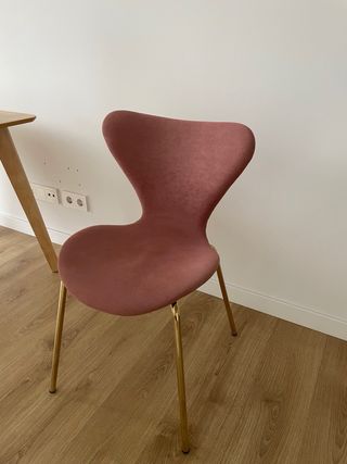 Set 4 Sillas Sklum Rosas Terciopelo