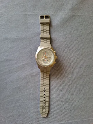 Reloj Elite Hombre Dorado y Naranja