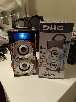 Altavoz DHG Madera USB Bluetooth