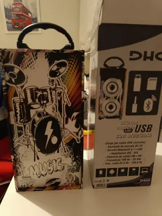 Altavoz DHG Madera USB Bluetooth