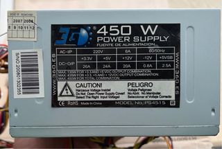 Fuente Alimentación PC 450W 3G