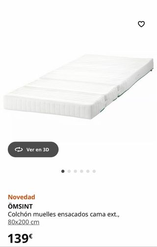 Cama extensible infantil blanca con colchon