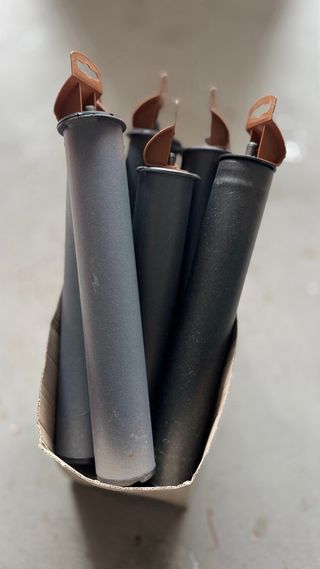 6 Patas Cama/Somier Acero Gris 30cm