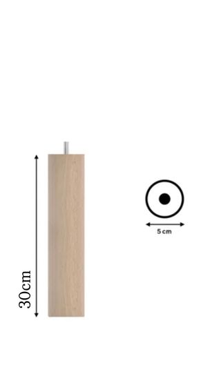 6 Patas Cama/Somier Acero Gris 30cm