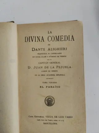 La divina comedia.