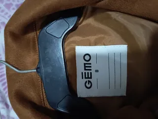 Chaqueta efecto ante marrón