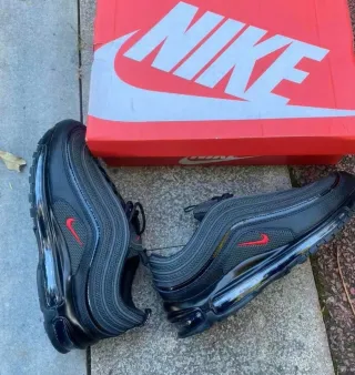 Nike Air Max 97 Talla 44 Negro Rojo