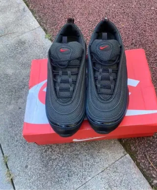 Nike Air Max 97 Talla 44 Negro Rojo