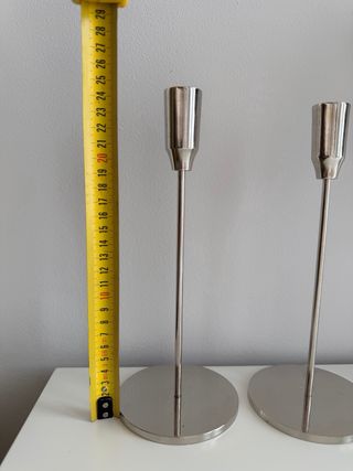 Par Candelabros Minimalistas Cromados