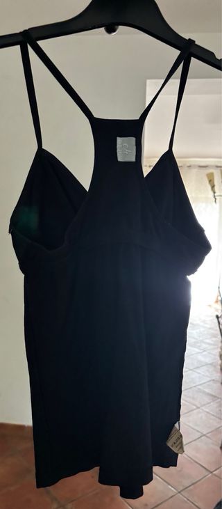 DEHA Top Nero Cotone Donna