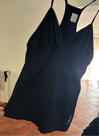DEHA Top Nero Cotone Donna