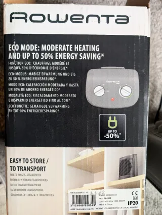 Calefactor Rowenta Instant Comfort - BAJO CONSUMO