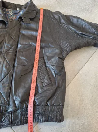 Chaqueta Piel Bomber 90s Aviador Talla L