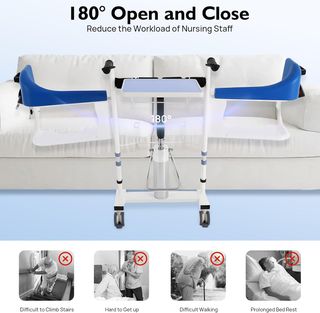 Silla de transferencia y baño con ruedas